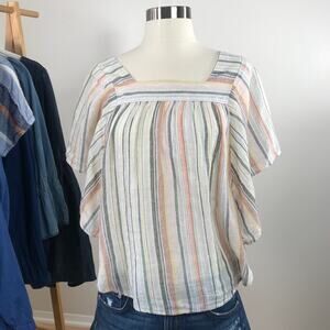 Beachlunchlounge • Zoey Striped Flutter Sleeve Top